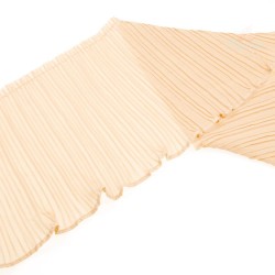 20cm Chiffon Pleated Trimming Nude - 1 Meter