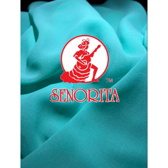 Chiffon Silky Fabric 60 inch Wide - Turquoise 017