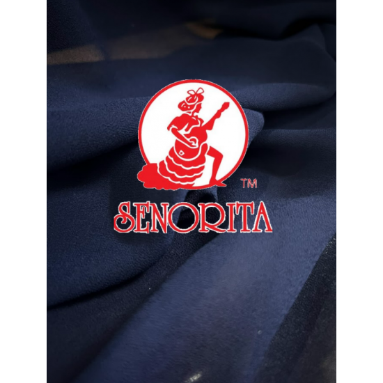 Chiffon Silky Fabric 60 inch Wide - Penn Blue 019