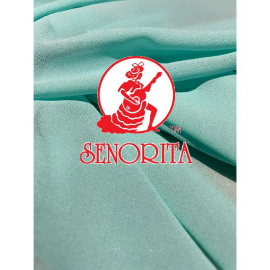 Chiffon Silky Fabric 60 inch Wide -  Fluero'ent cyan 060