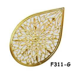 Brass Filigree Findings F311 Gold - 100gram