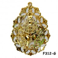 Brass Filigree Findings F312 Gold - 100gram