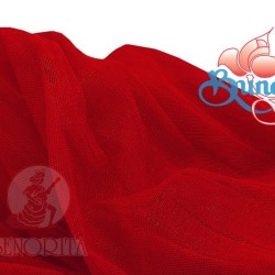Soft Tulle Netting Fabric Wide 60" / 152cm -  Red 519 205 