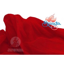 Kain Jaring Tulle Lembut Lebar 60" / 152cm - Merah 519 205