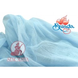 Fabrik Jaring Tulle Lembut Lebar 60"|152sm - Biru Bayi 542 205