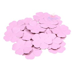 PVC Leather Flower Shape Light Pink Magenta - 50pcs 3.5cm 