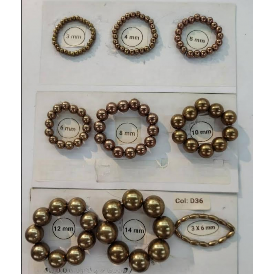 Sun Light Pearl Bead Chocolate - #D36