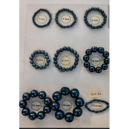 Sun Light Pearl Bead Dark Turquoise - #22