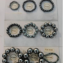 Sun Light Pearl Bead Deep Grey - #D39