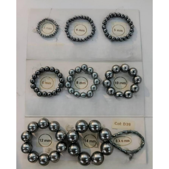 Sun Light Pearl Bead Deep Grey - #D39
