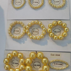 Sun Light Pearl Bead Gold - #D34