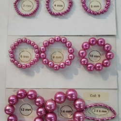 Sun Light Pearl Bead Hot Pink - #9