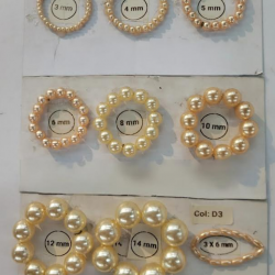 Sun Light Pearl Bead Metallic Silver - #D3