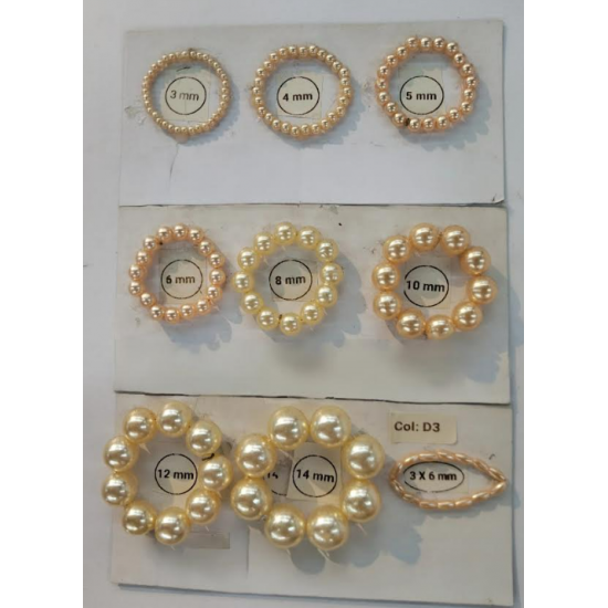 Sun Light Pearl Bead Metallic Silver - #D3