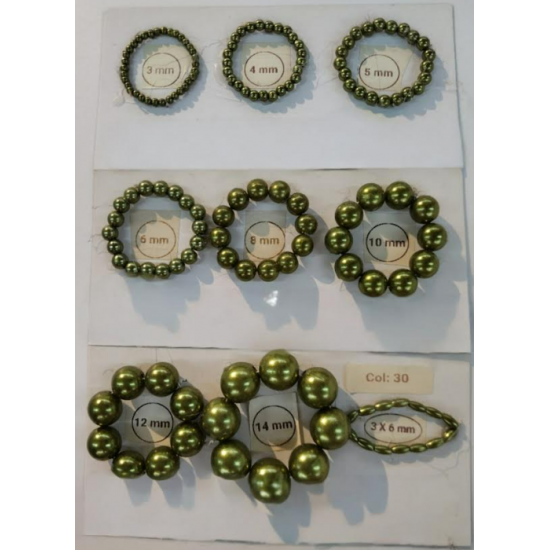 Sun Light Pearl Bead Olive - #30