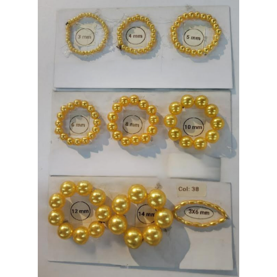 Sun Light Pearl Bead Orange - #38