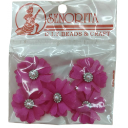 Bunga Kain Senorita 1034 - Merah Jambu Crimson 