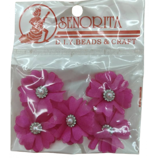 Bunga Kain Senorita 1034 - Merah Jambu Crimson 