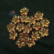  Acrylic Transparent Flower Bead 2.2cm - Gold Brown (20gram/pack) #2653
