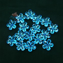 #2653 Acrylic Transparent Flower Bead 2.2cm - Pool Blue (20gram/pack)