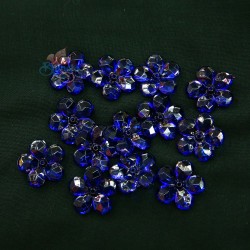 #2653 Acrylic Transparent Flower Bead 2.2cm - Royal Blue (20gram/pack)