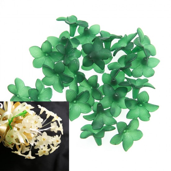 Acrylic Flower Bead 3cm - Green (20gram/pack) #2752