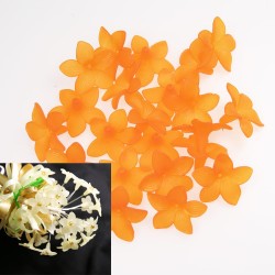 #2752 Acrylic Flower Bead 3cm - Orange (20gram/pack)