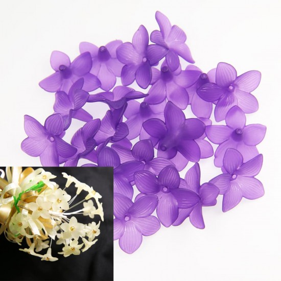  Acrylic Flower Bead 3cm - Purple (20gram/pack) #2752