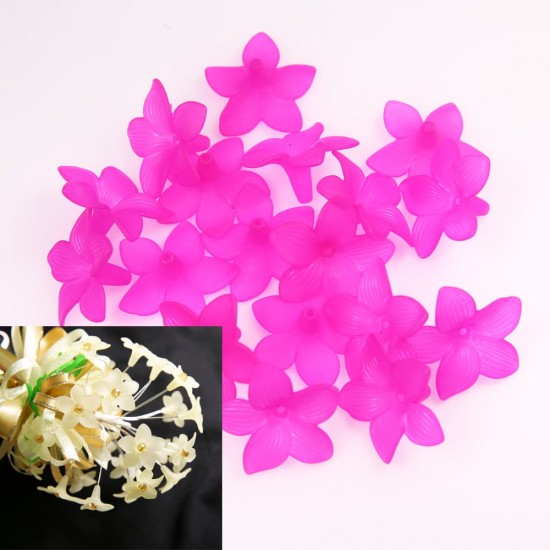  Acrylic Flower Bead 3cm - Shocking Pink (20gram/pack) #2752