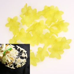 #2752 Acrylic Flower Bead 3cm - Yellow (20gram/pack)