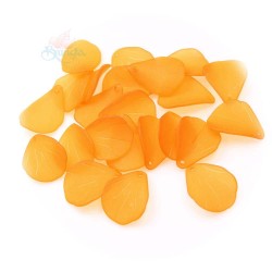 #0857 Acrylic Leaf Bead 2.5cm - Light Orange (20g/pack)