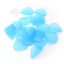 #0857 Acrylic Leaf Bead 2.5cm - Pool Blue (20g/pack)