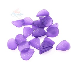 #0857 Acrylic Leaf Bead 2.5cm - Purple (20gram/pack)