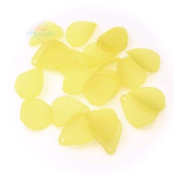 #0857 Acrylic Leaf Bead 2.5cm - Yellow (20gram/pack)