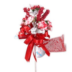 #2074 Wedding Flower Bunga Telur Red - 10pcs/box