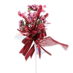 Wedding Flower Bunga Telur Maroon - 10pcs/box #2074 