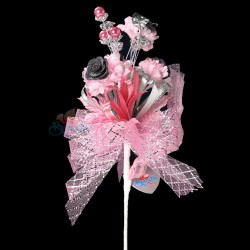 #2076 Wedding Flower Bunga Telur Light Pink and Grey - 20pcs/box