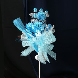 #2076 Wedding Flower Bunga Telur Sky Blue - 20pcs/box