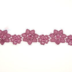 Small Chemical Prada Lace Magenta - 1 Meter 1034 
