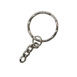 Key Ring With Chain 2.5CM Design - 5pcs
