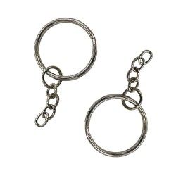 Key Ring With Chain 2.5CM - 5pcs