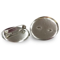 Metal Brooch Round Craft 3CM - 5pcs