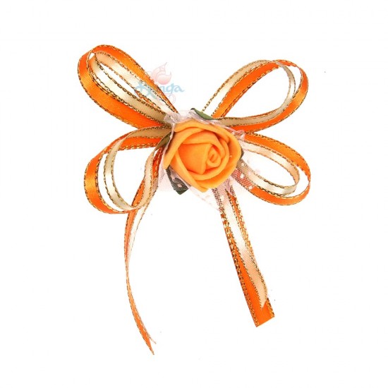 (RF27) Decoration Flower Brooch Orange - 1 Pcs