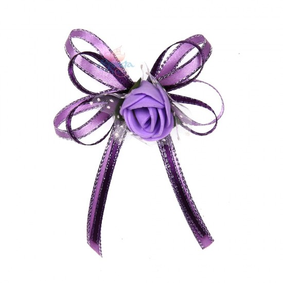 (RF27) Decoration Flower Brooch Purple - 1 Pcs