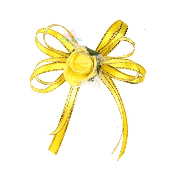 Kerongsang Bunga Hiasan Kuning - 1 Keping (RF27)