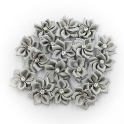 Flower Satin Diamond Grey #577 - 20pcs