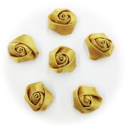 Flower Satin Rose Gold Brown #508 - 10pcs