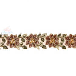 Embroidery Lace Brown - 1 Meter EL1111A 