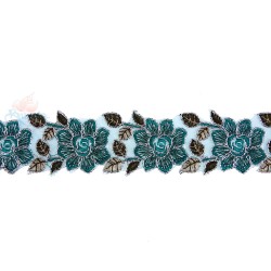 Embroidery Lace Teal Green - 1 Meter EL1111A 