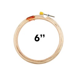 6 inch Wooden Embroidery Hoop Frame - 1pcs